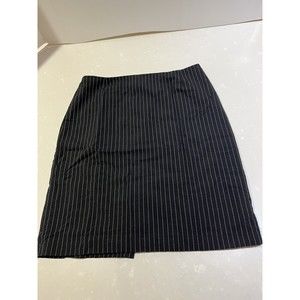 Antonio Melani Skirt Womens 8 Pencil Striped Black Pin Striped Black